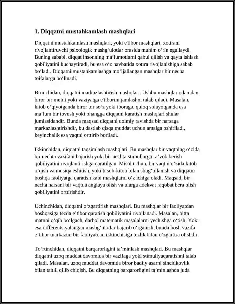 Xotirani rivojlantiruvchi psixologik mashg‘ulotlar 3