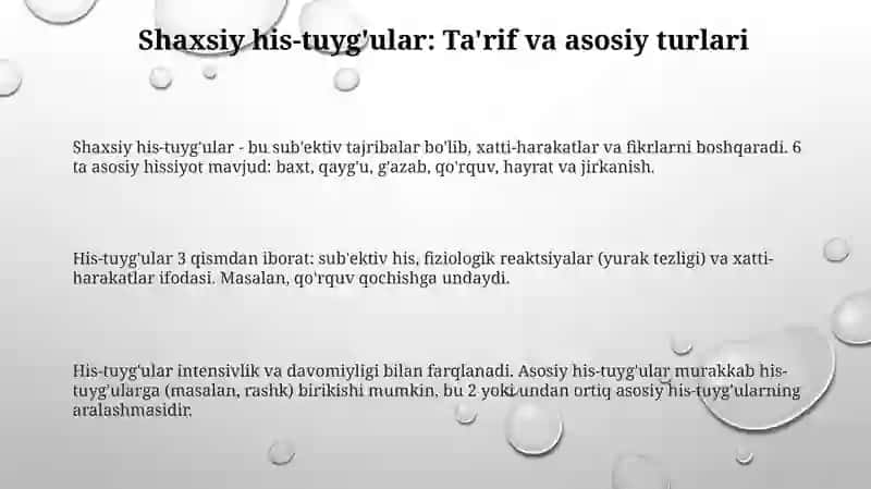Shaxs emotsiyasi 3