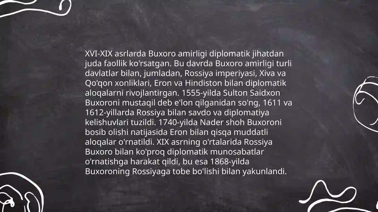 XVI-XIX asr Buxoro amirligining diplomatik munosabatlari 3