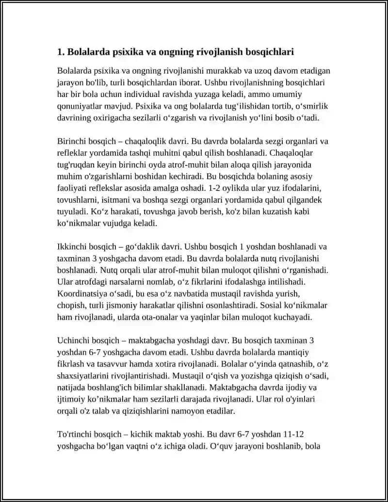 Bolalarda psixika va ongning rivojlanishi 3