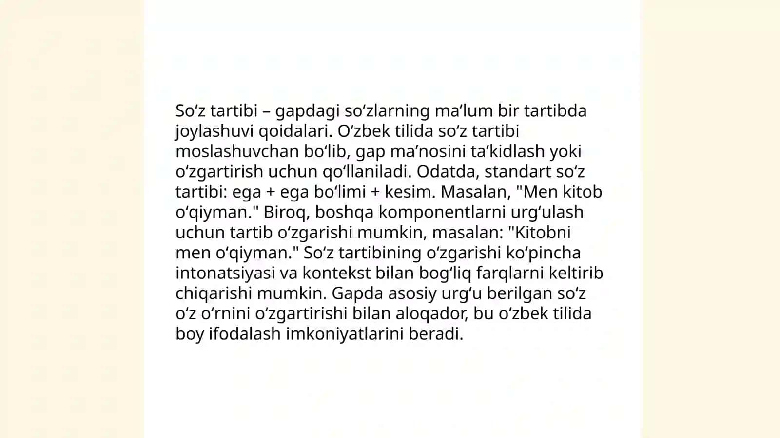 Oʻzbek tilida sintaktik shakl hosil qiluvchi kategoriyalar 3