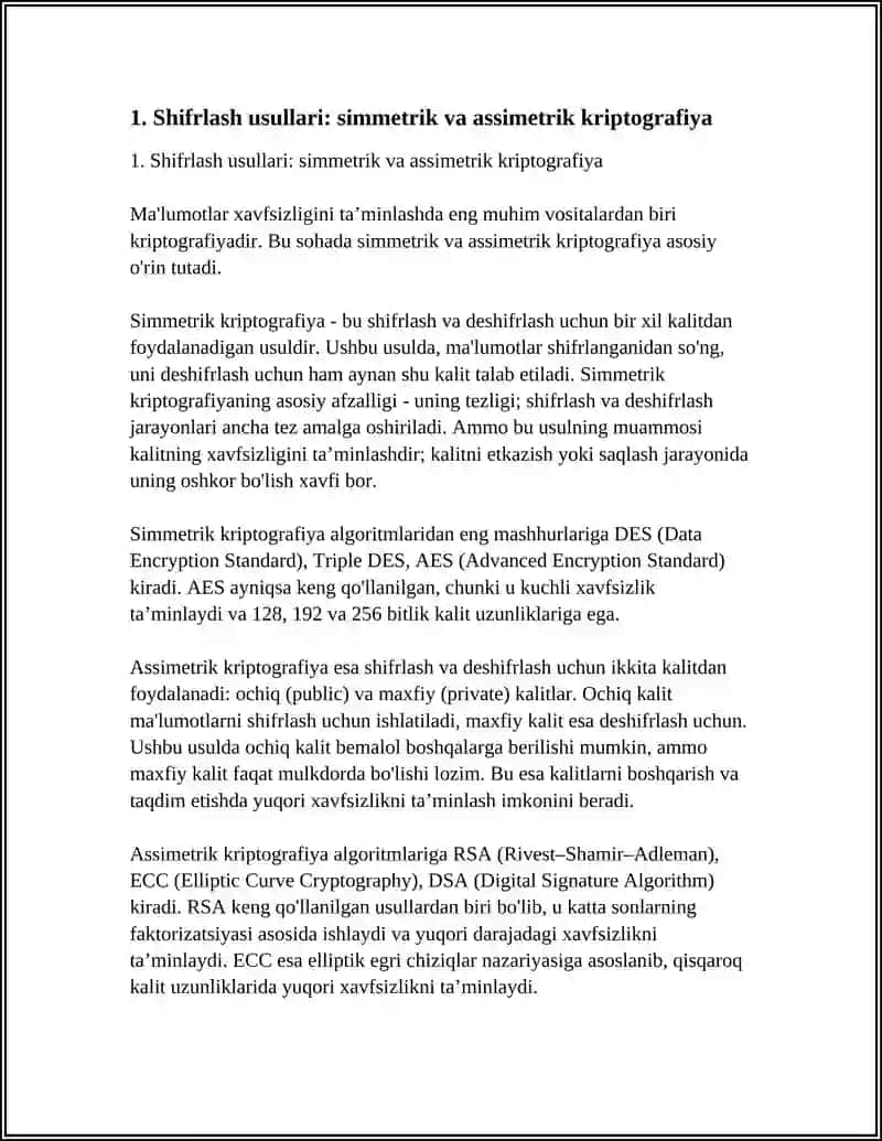 MA’LUMOTLAR XAVSIZLIGINI TA’MINLASH USULLARI 3