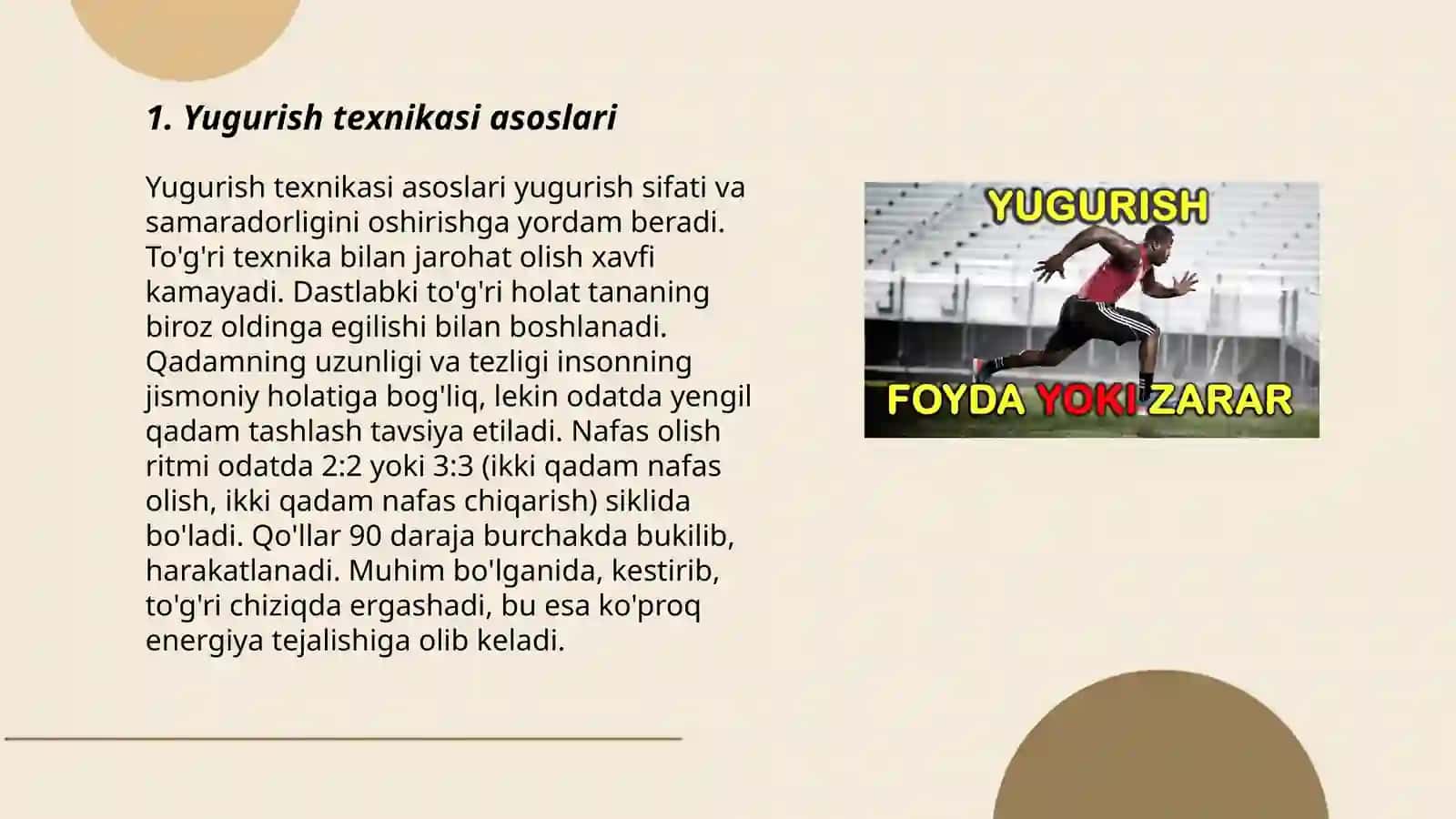 Yugurish texnikasi asoslari 3