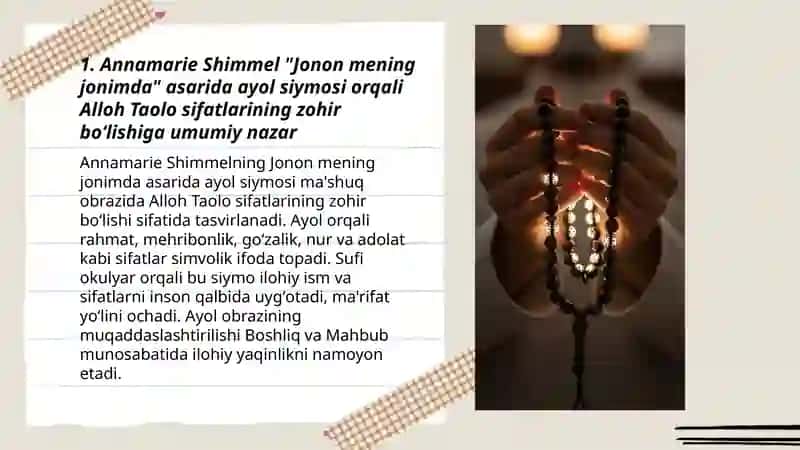 Annamarie Shimmel Jonon mening jonimda asarida 3