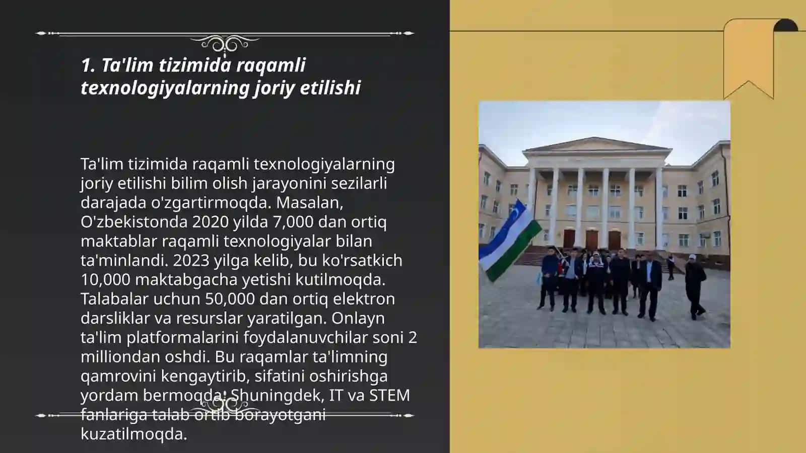 Oʻzbekistonda mustaqillik davrida taʼlim tizimini takomillashtirish chora-tadbirlari 3