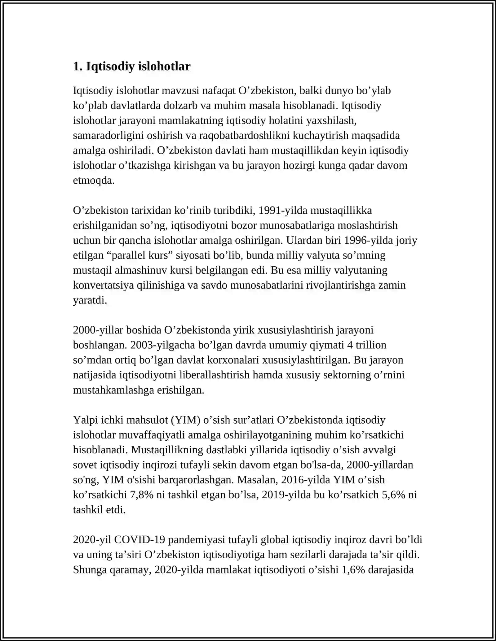 MUSTAQILLIK YILLARIDA DAVLAT BOSHQARUVI TIZIMIDA AMALGA OSHIRILGAN ISLOHOTLAR 3