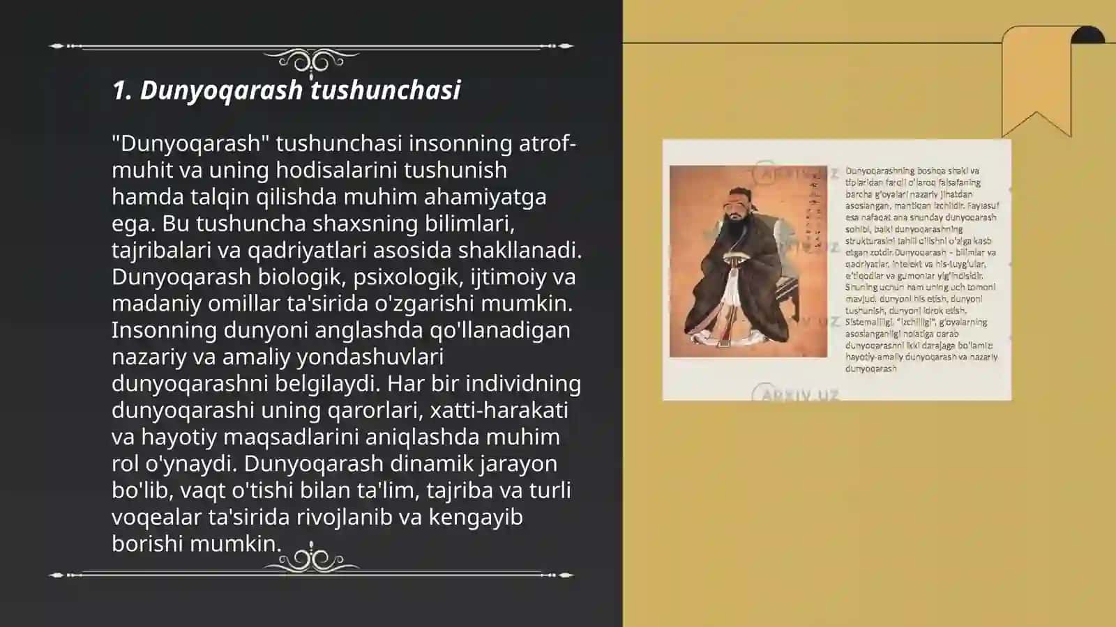 Dunyoqarashning mohiyati tuzulishi va funksiyalari 3