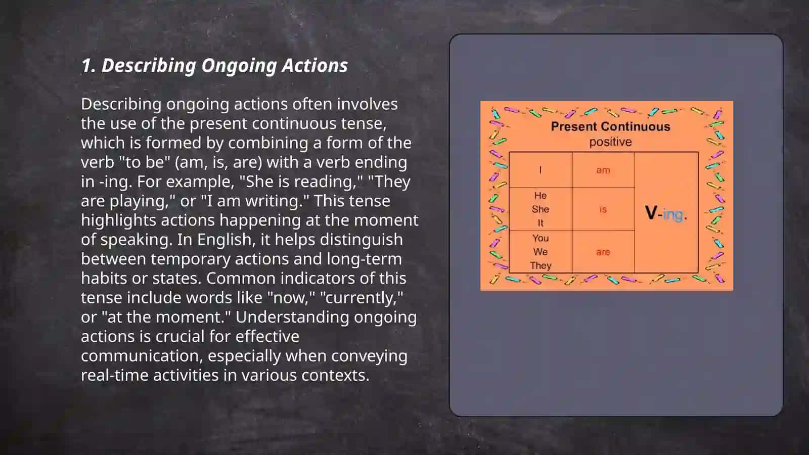 Ongoing Actions in English 3