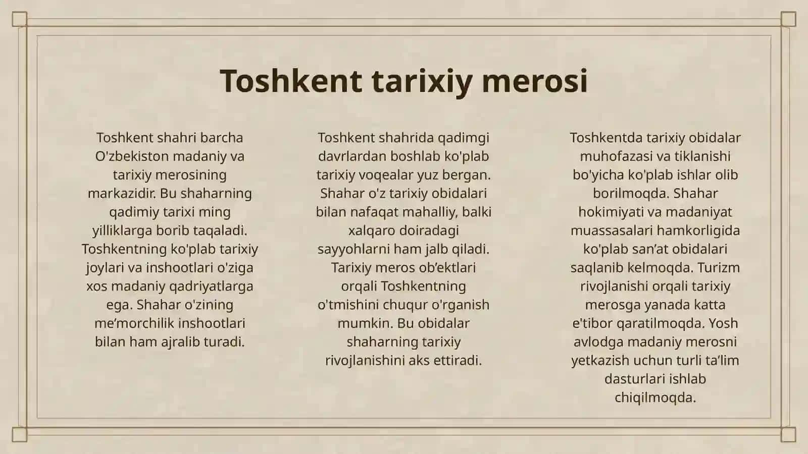 TOSHKENT SAN’AT OBIDALARI 3