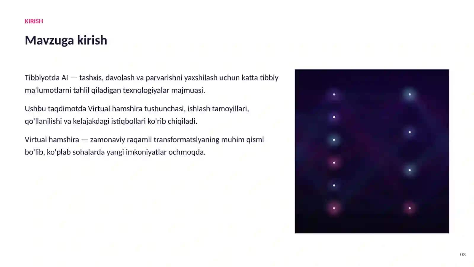 SUN'IY INTELLEKT • AI TIBBIYOTDA 3