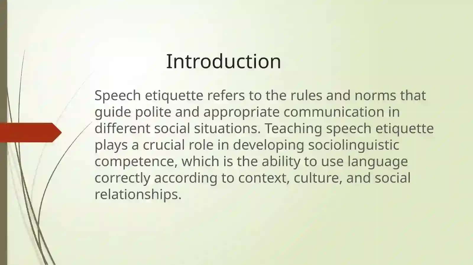 Speech Etiquette 3