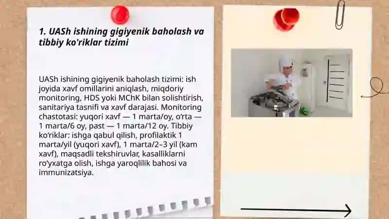 UASh ishining gigiyenik jihatlari tibbiy ko'riklar 3