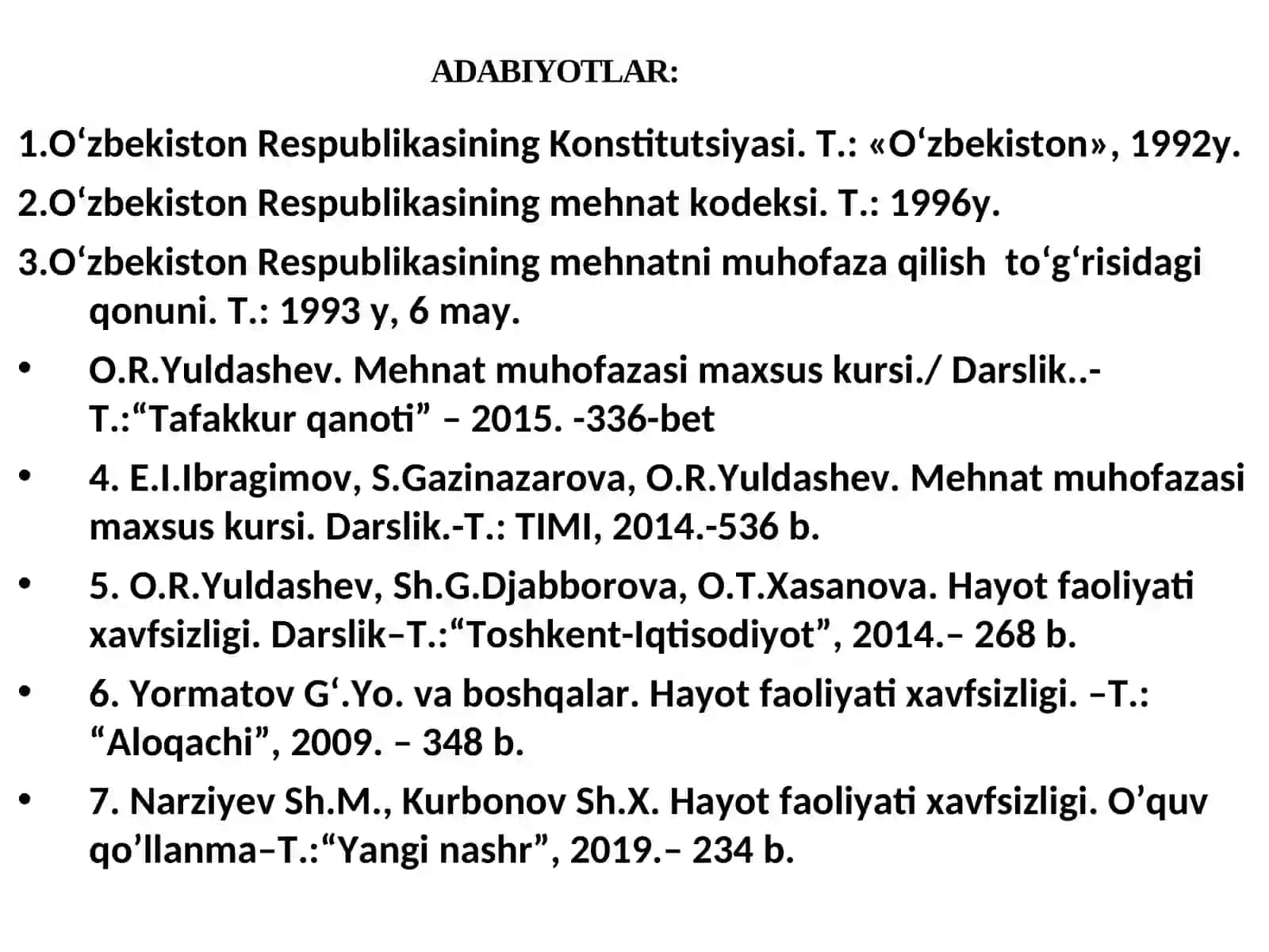 HAYOT FAOLIYATI XAVFSIZLIGI 3