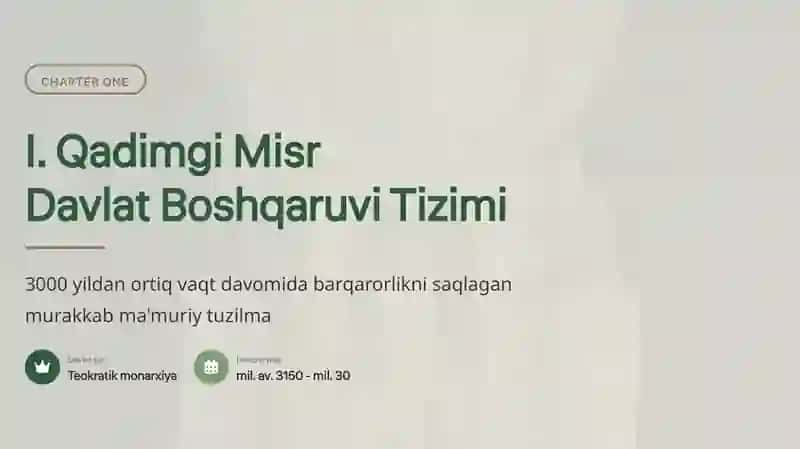 Qadimgi Misr Sivilizatsiyasi 3