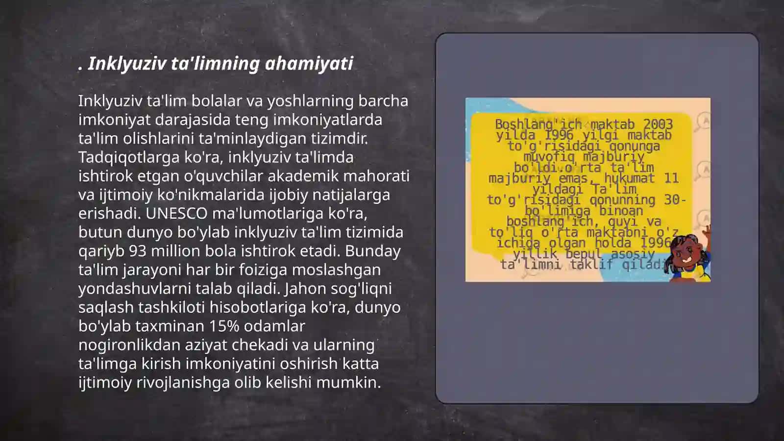 Gospital ta'limga jalb etiluvchi tayanch-harakat a'zolarida nuqsoni boʻlgan bolalarni inklyuziv ta'lim sharoitida o'qitish va tarbiyalash 3