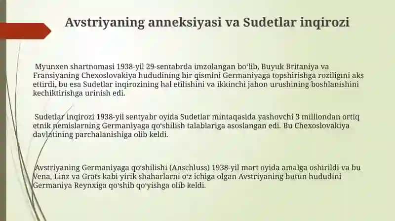 Birinchi va Ikkinchi Jahon urushlari oraligʻidagi Yevropa va Amerika mamlakatlari: Inqirozlar 3