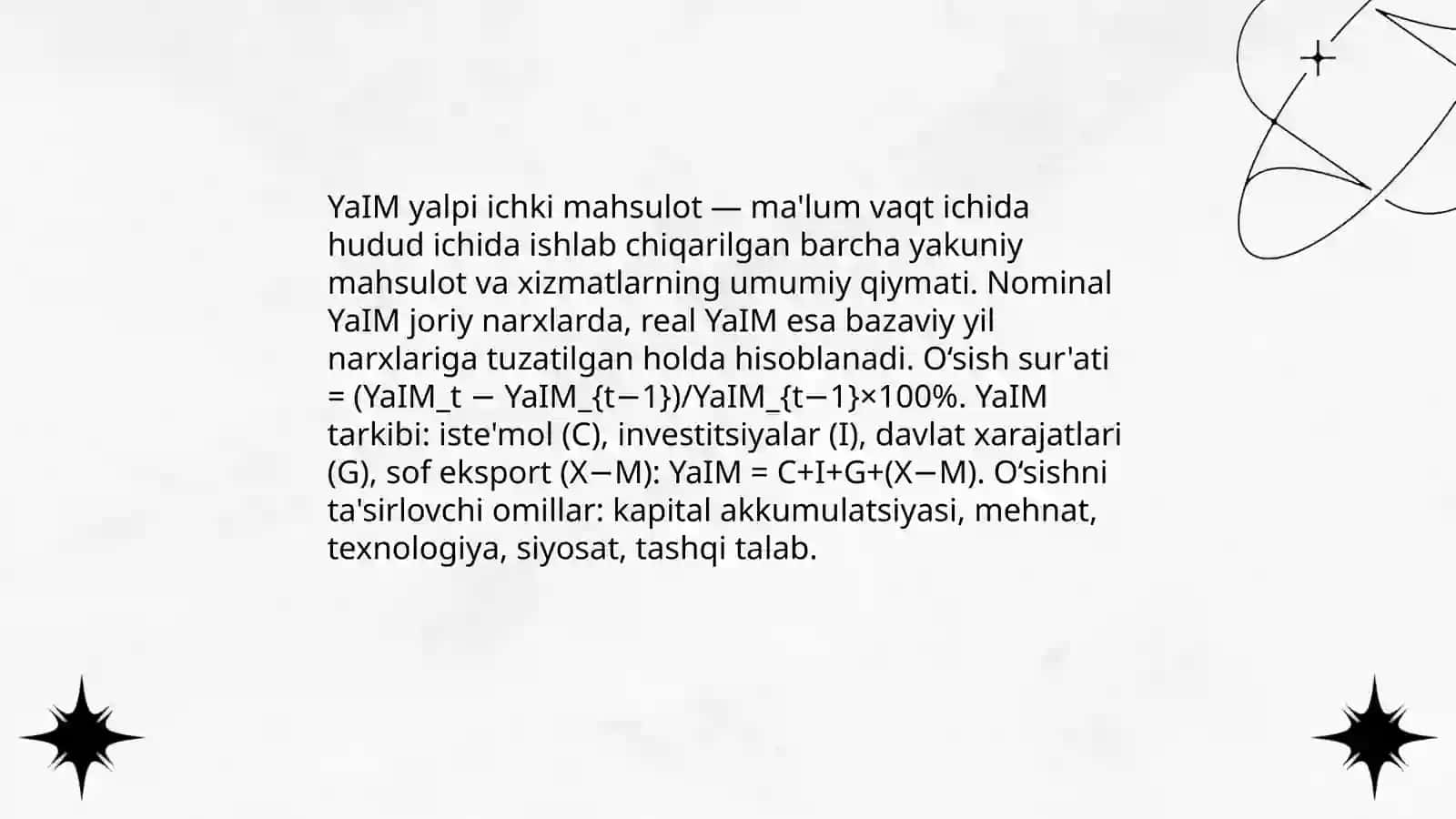 Mamlakat makroiqtisodiyot koʻrsatkichlarini tahlil qilish 3