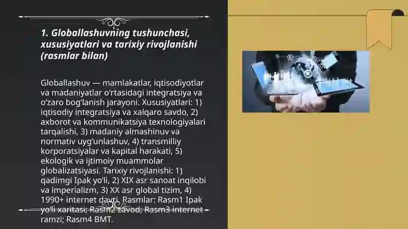 Globallashuv, globalistika va barqaror taraqqiyot jarayonarining mohiyati 3