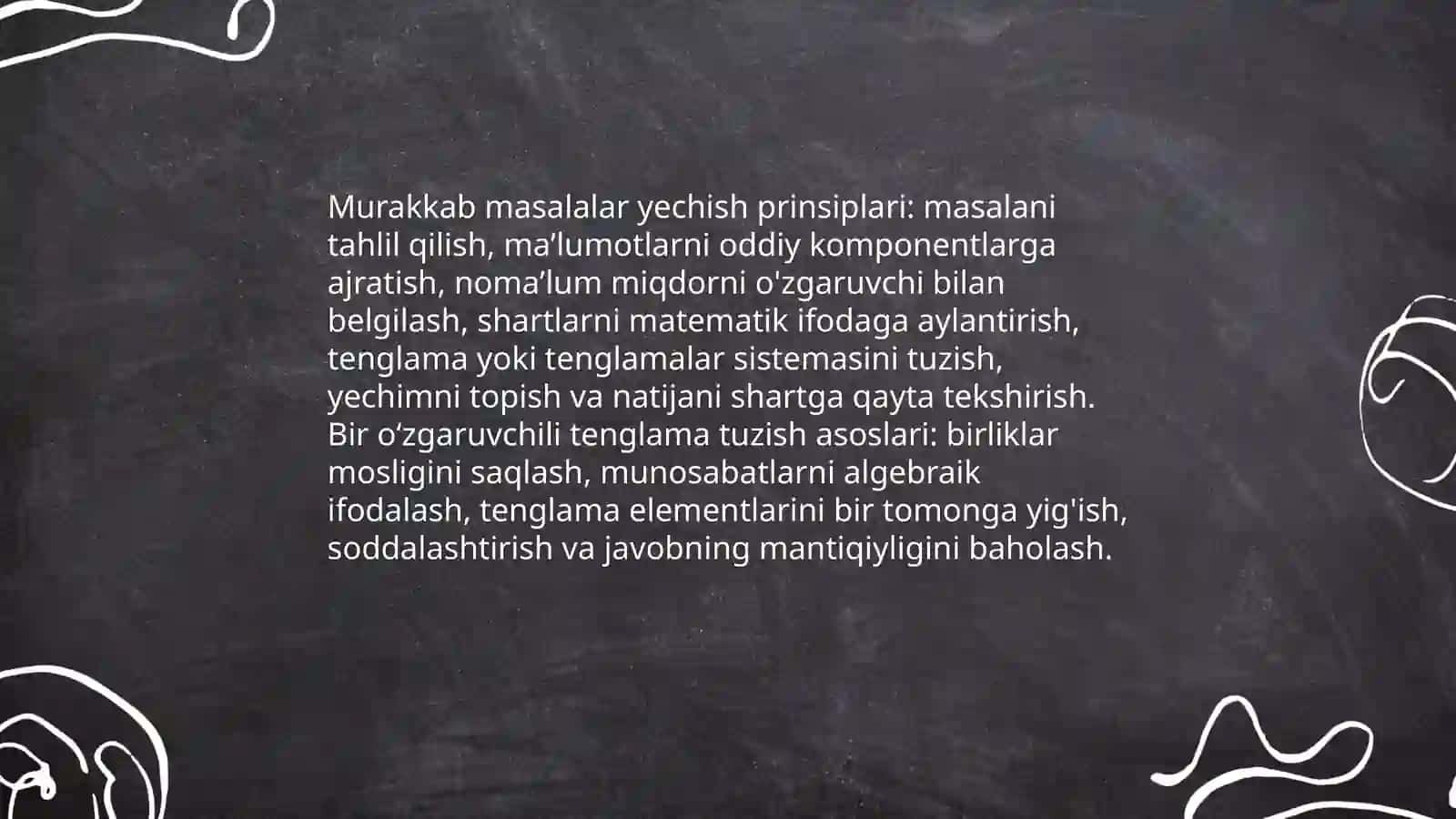 Murakkab masalalar yechish usullari 3