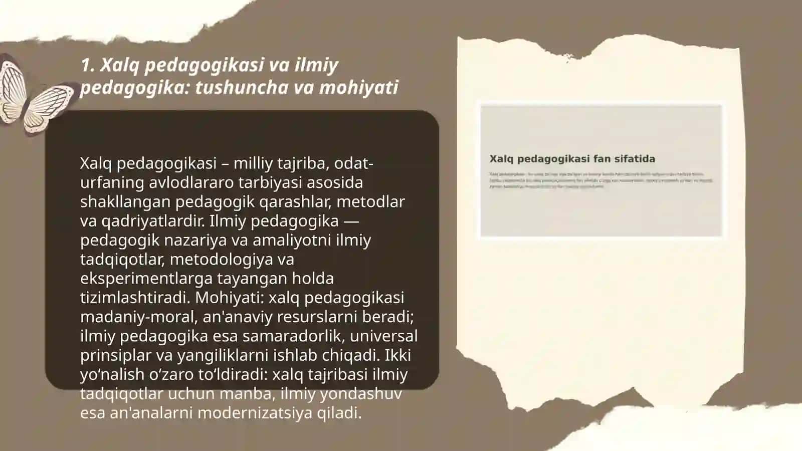 Xalq pedagogikasi va ilmiy pedagogika: tushuncha va mohiyati 3