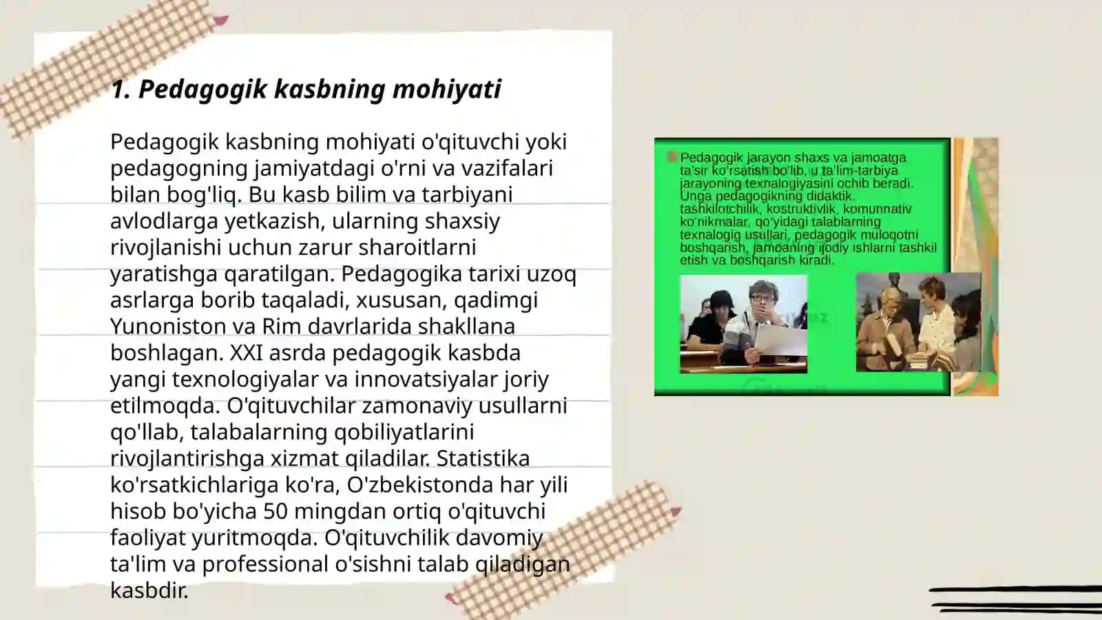 Pedagoglik kasbi va uning vazifalari 3