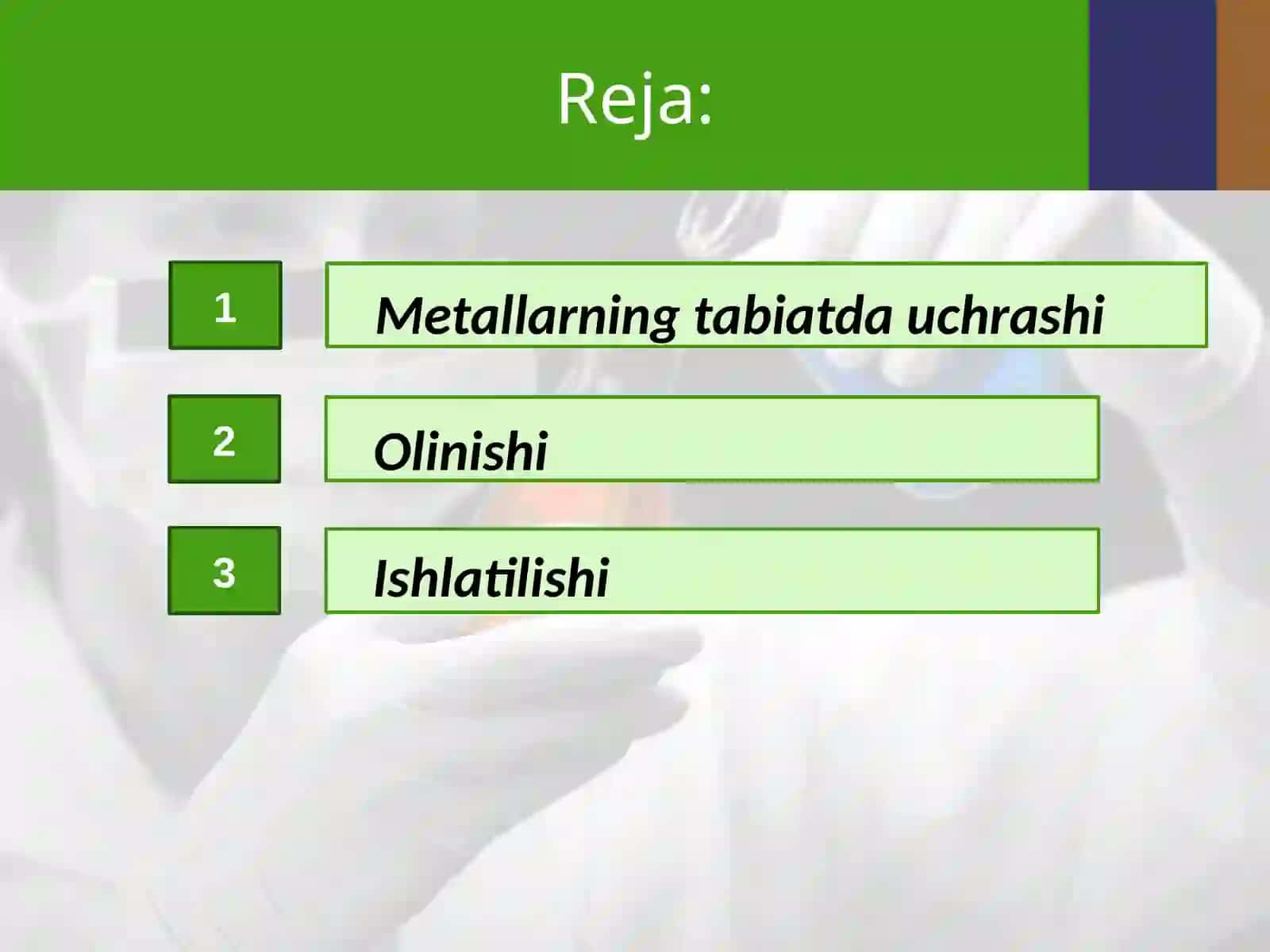Metallarning tabiatda uchrashi, olinish usullari 3