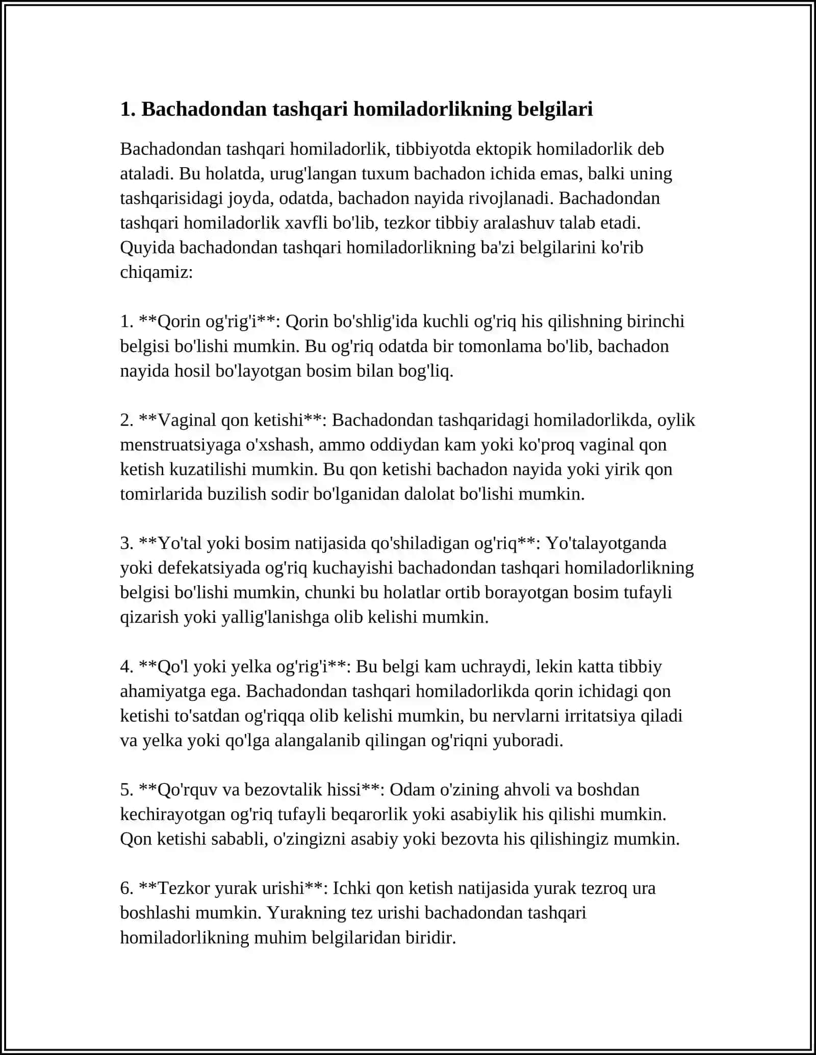 MUSTAQIL ISH Mavzu: BACHADONDAN TASHQARI HOMILADORLIK 3