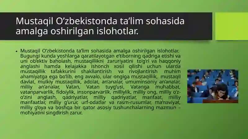 Mustaqillik yillari da pedagogik fikrlar rivoji 3