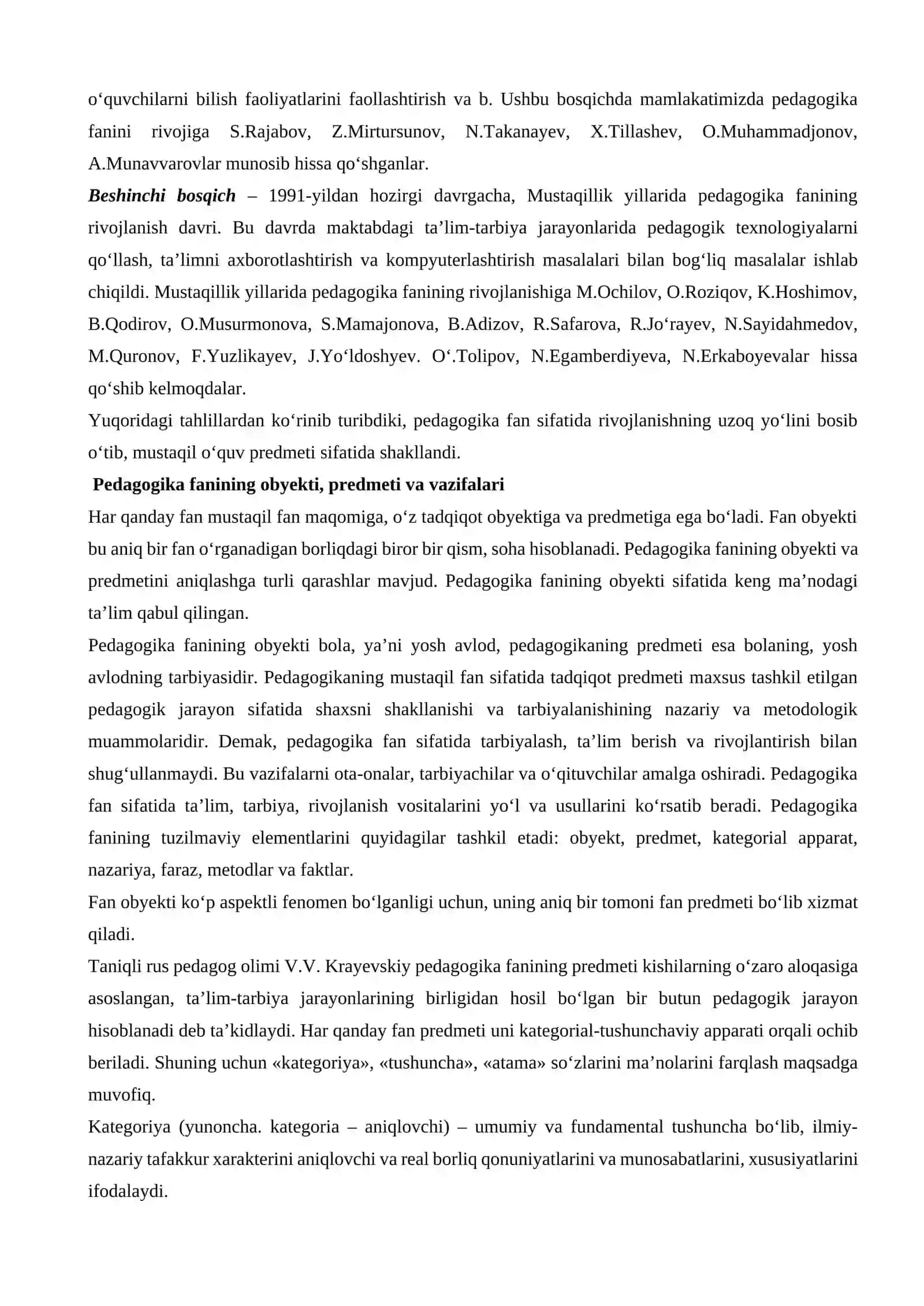 Pedagogika shaxs tarbiyasi va rivojlanishi to‘g‘risidagi fan. Ilmiy pedagogik tadqiqotlar metodologiyasi va metodlari 3