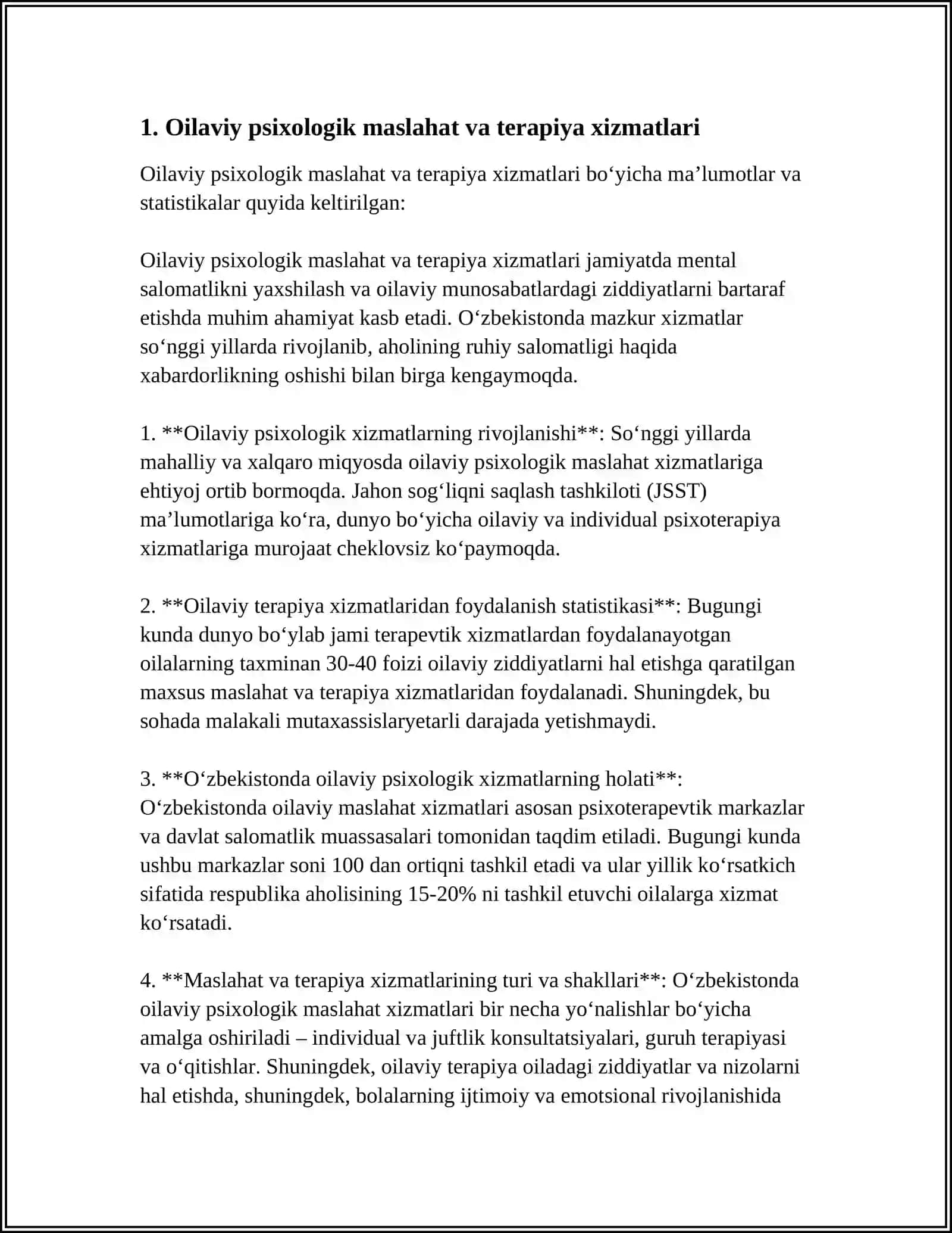 OILA MUOMOLARI VA OILA UCHUN YARATILGAN XIZMATLAR 3