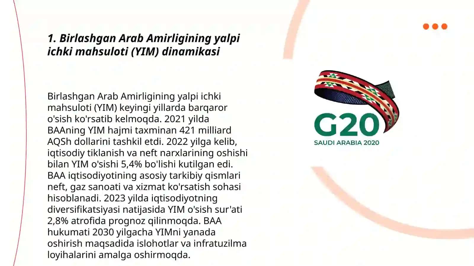 Birlashgan Arab Amirligi Makroiqtisodiy,Dinamik ko’rsatkichi 3