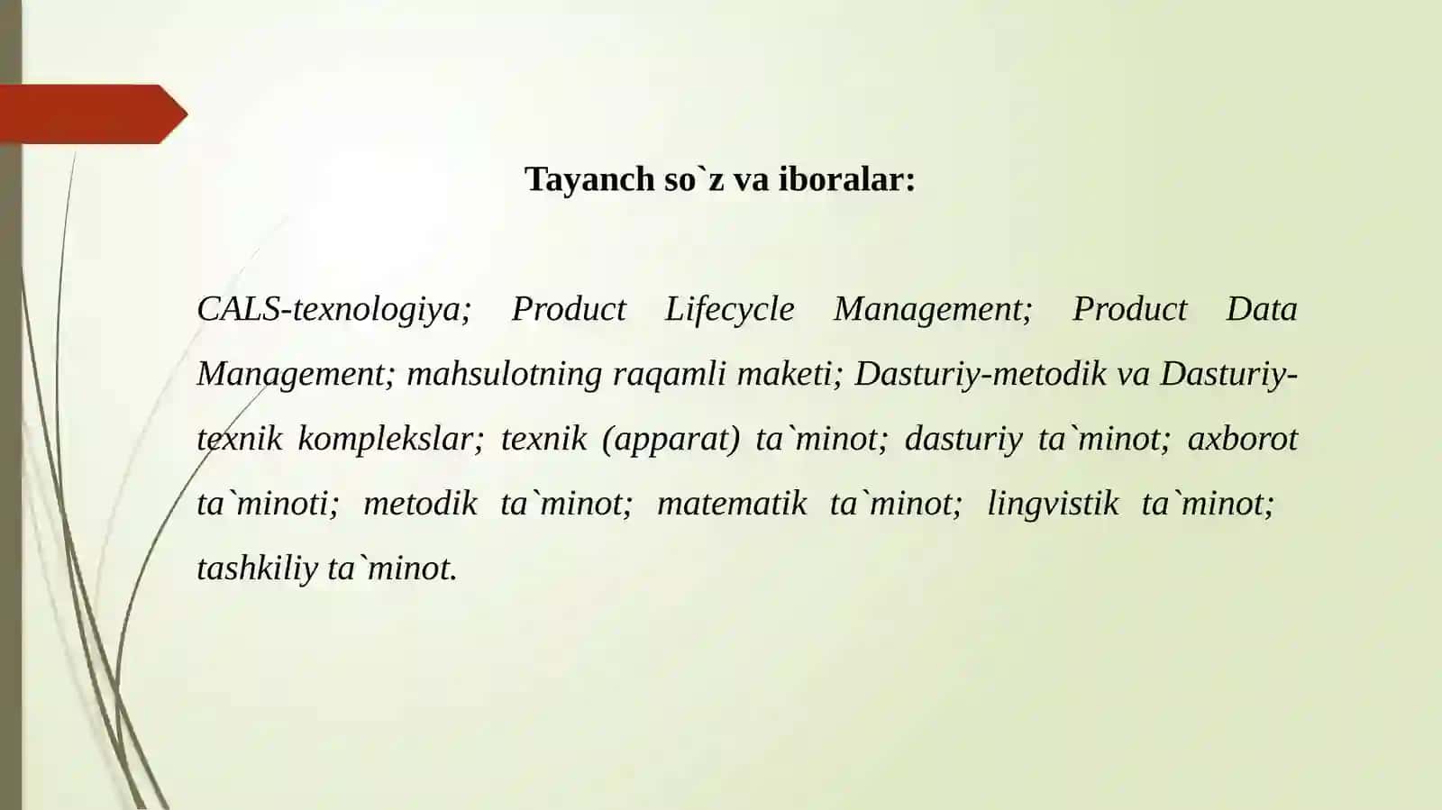 CALStexnologiyalar. PLM/PDMtizimlar.ALTkomponentlari 3