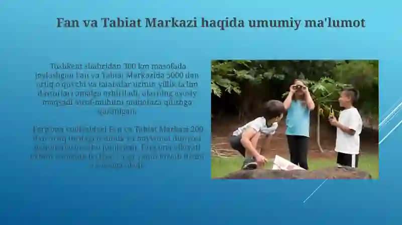 Ilm fan va tabiat markazi 3