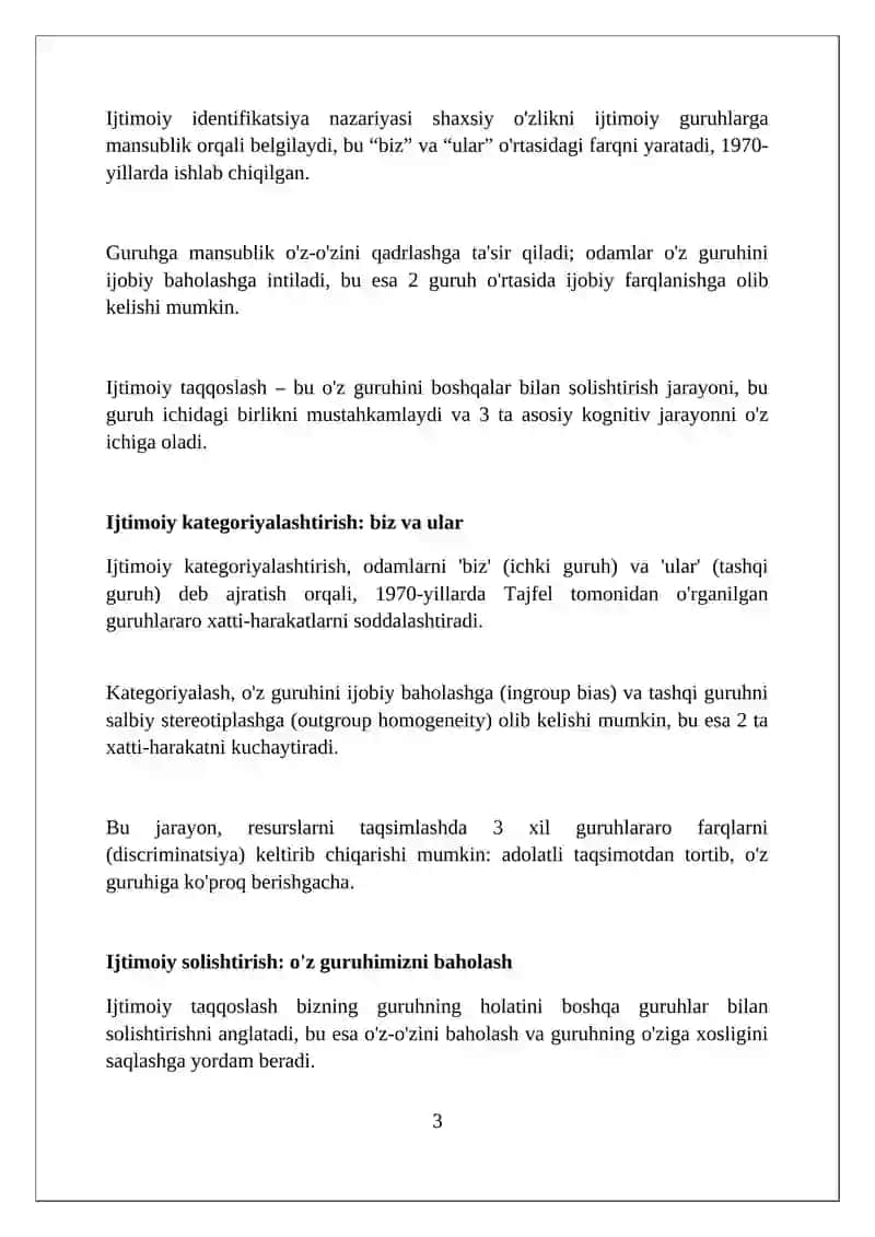 Ijtimoiy identifikatsiya nazariyasi 3