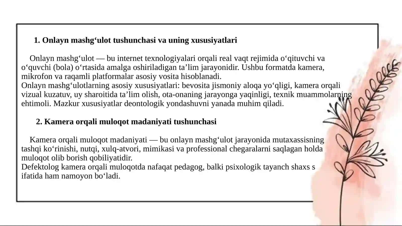 Onlayn mashg‘ulotlar 3