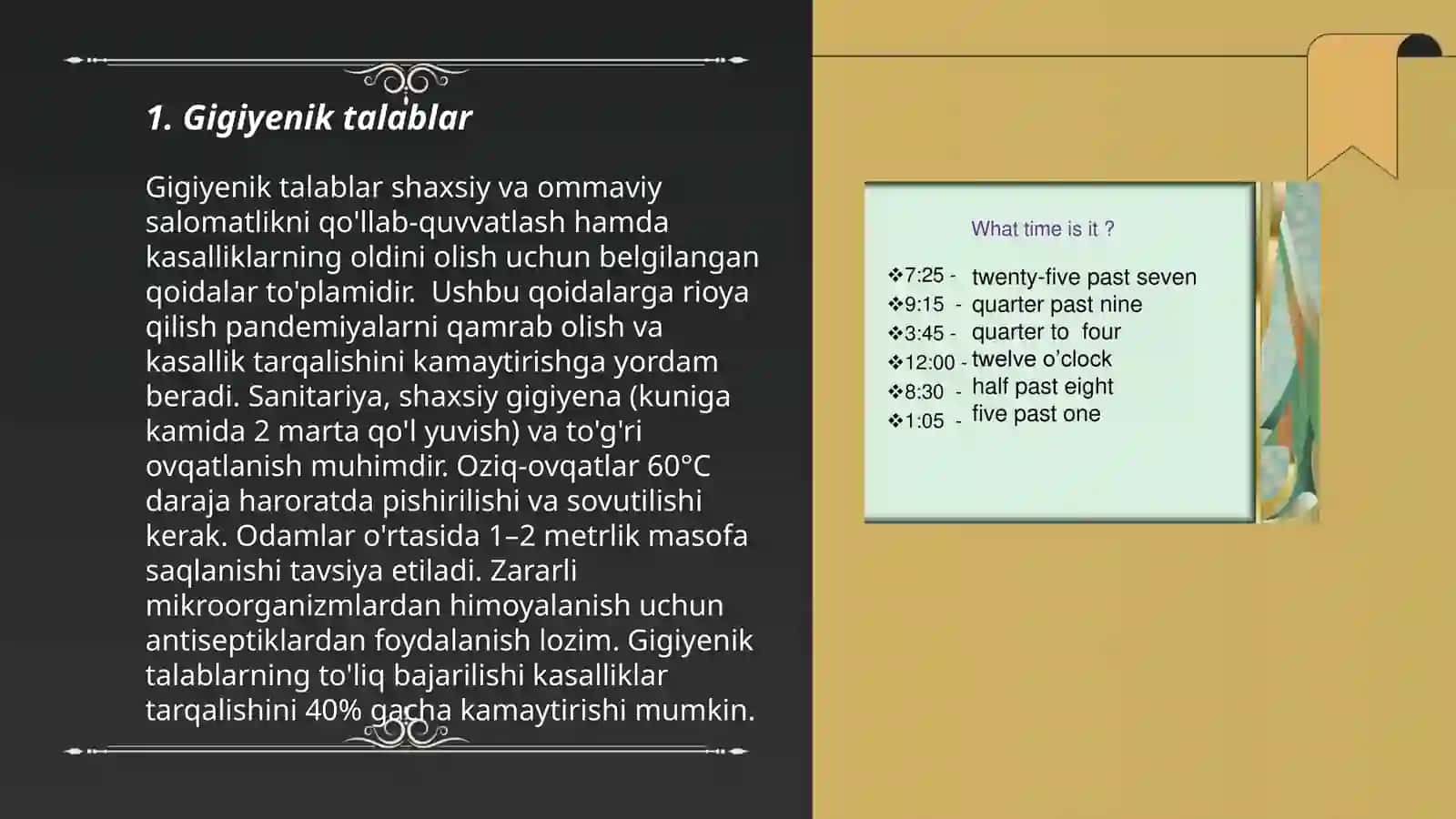 Gigiyenik talablar 3