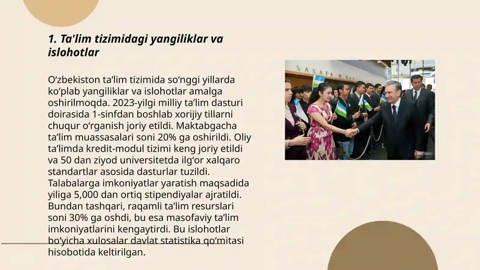 Ta'lim tizimidagi yangiliklar va islohotlar 3