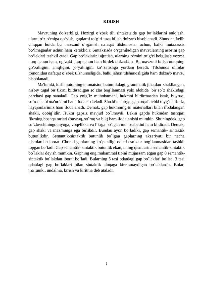 O‘ZBEK TILSHUNOSLIGIDA GAP BO‘LAKLARI NAZARIYASI 3