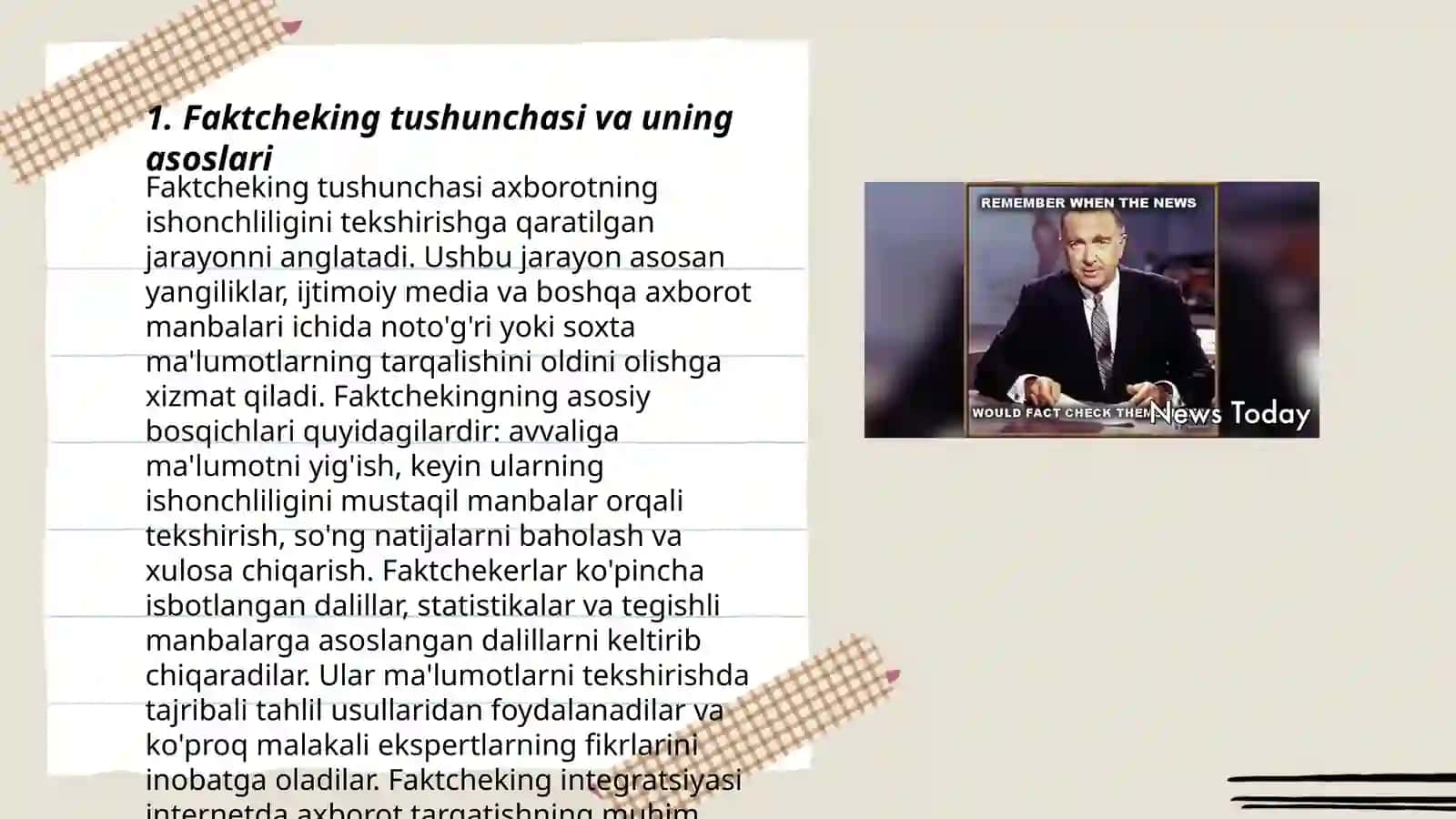 Faktcheking va vertifikatsiya - jurnalistning ish quroli sifatida 3