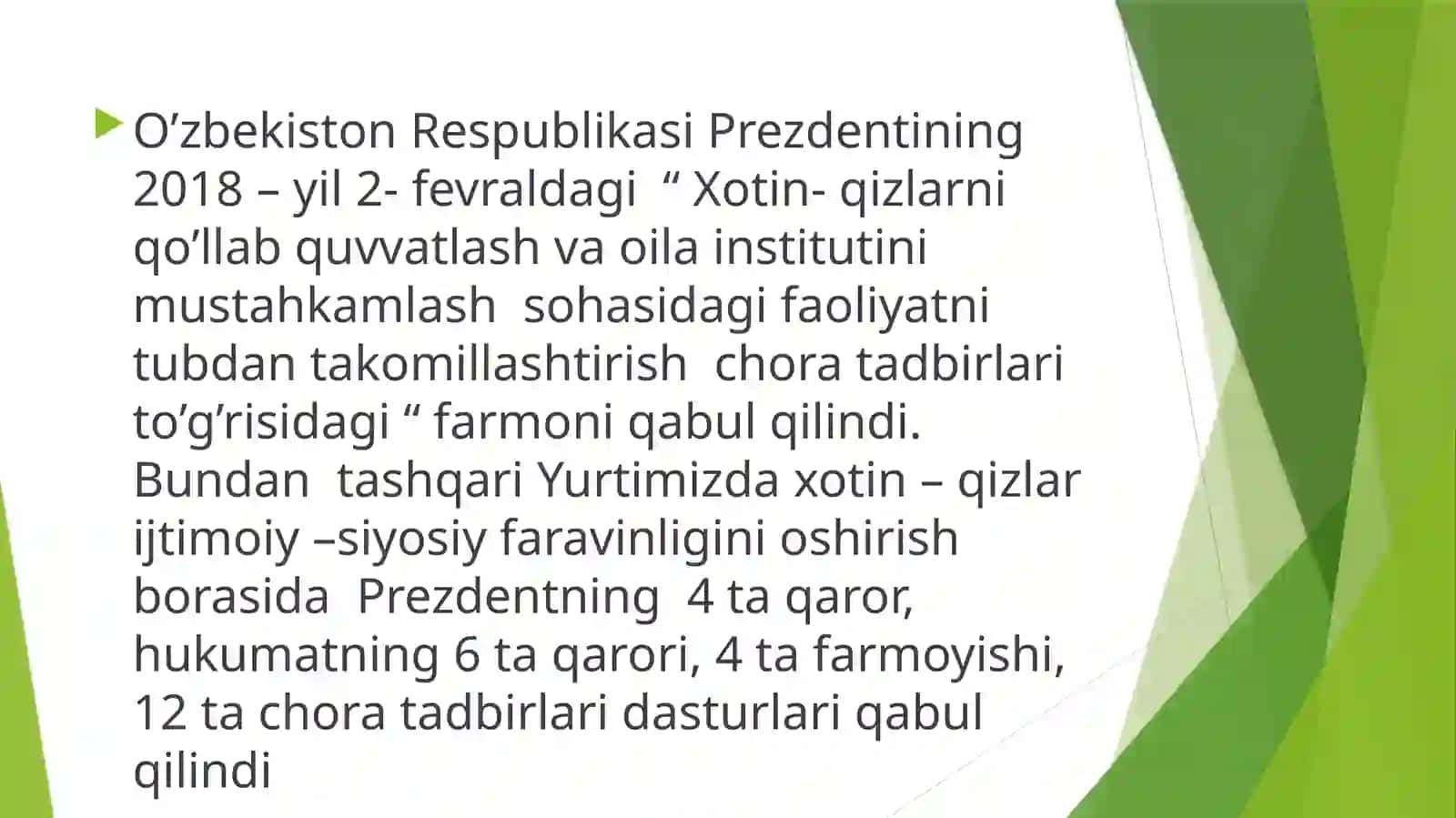 O’zbekistonda xotin-qizlarni ijtimoiy qo’llab quvvatlash tizimi 3