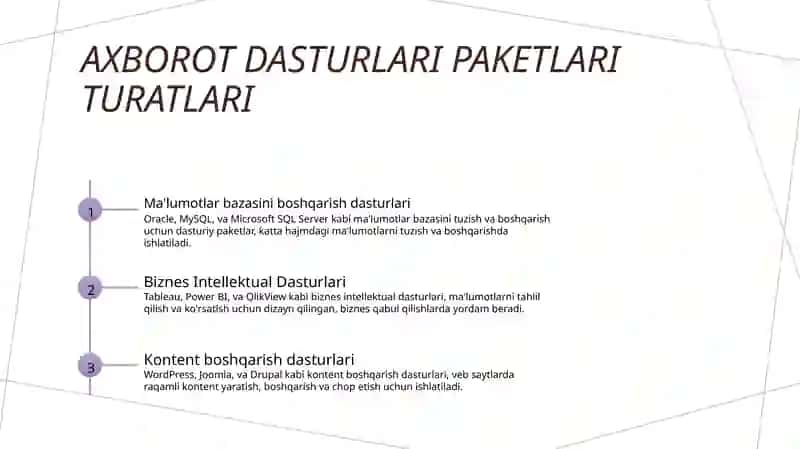 Axborot Dasturlari Paketlari 3
