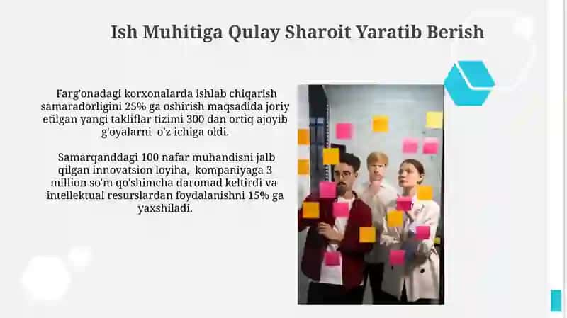 Ish Muhitiga Qulay Sharoit Yaratib Berish 3