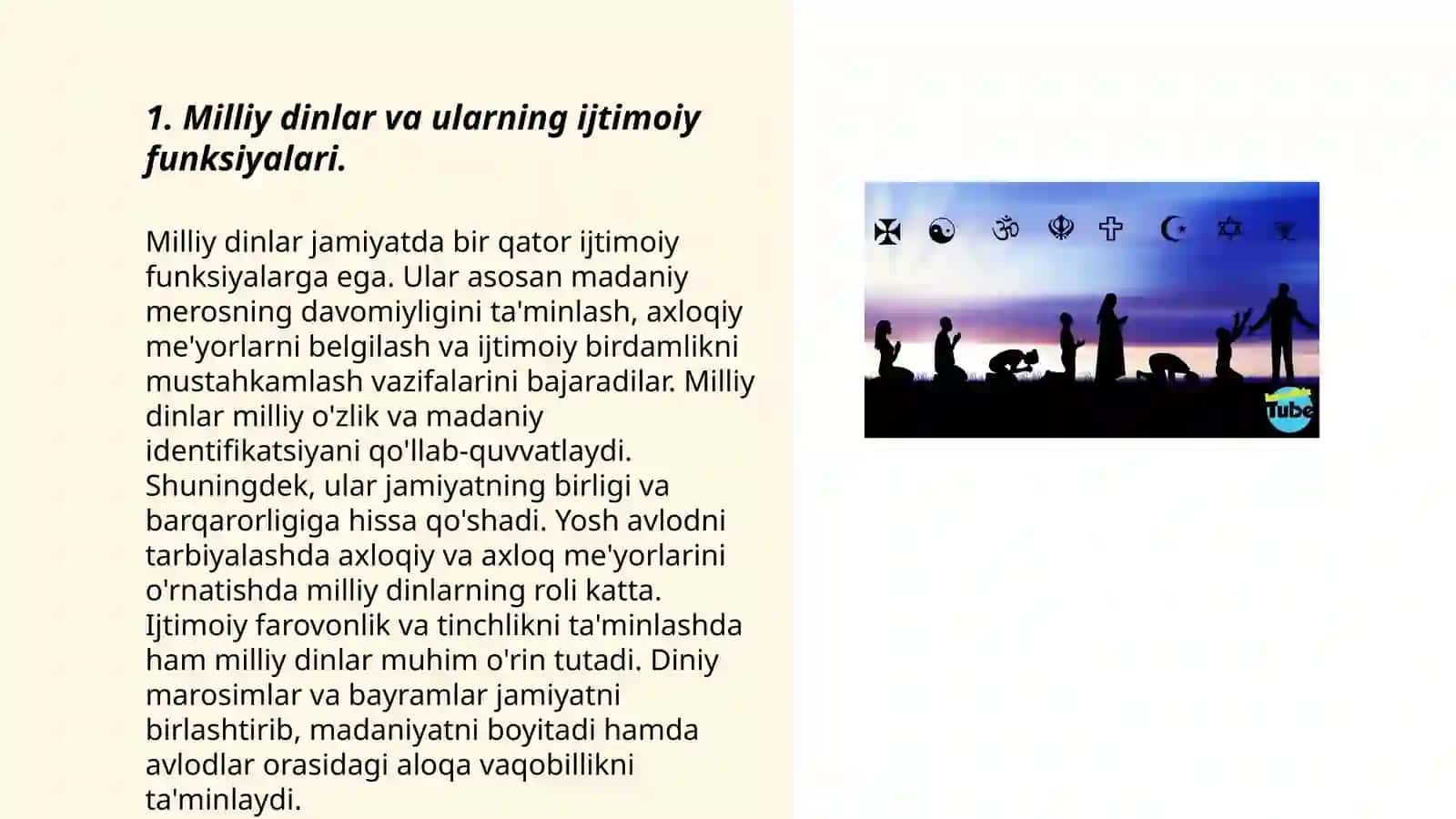 Milliy dinlarning ijtimoiy taraqqiyot va shaxs e'tiqodini ta'minlashdagi roli 3