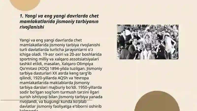 Yangi va eng yangi davrlarda chet mamlakatlarida jismoniy tarbiya 3