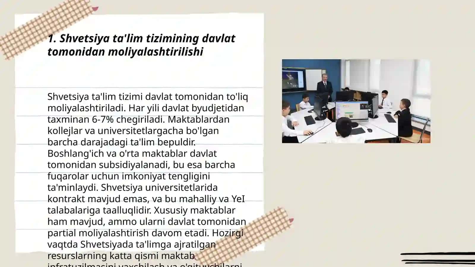 Shvetsiyada umumta'lim tizimining o'ziga xos xususiyatlari 3