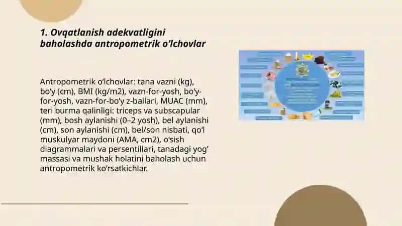 Ovqatlanish adekvatligini tashxislash va baholash 3