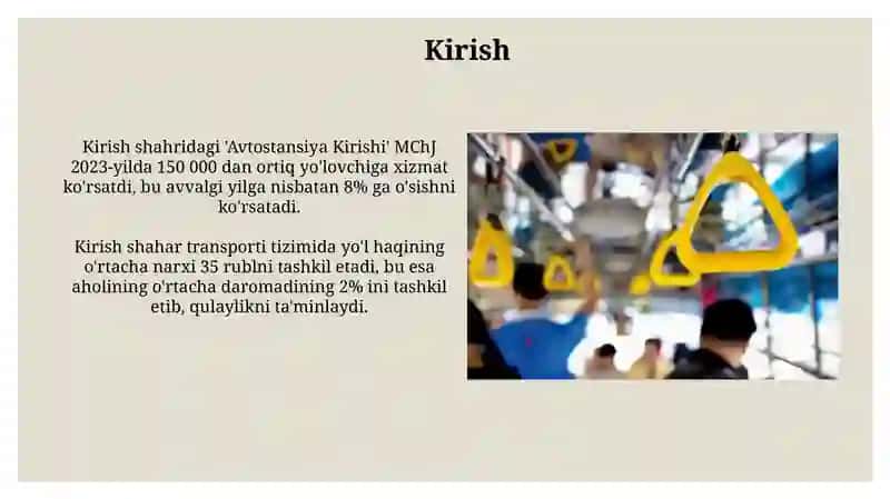 Jamoat transportida xizmatlarining iqtisodiy koʻrsatkichlari 3