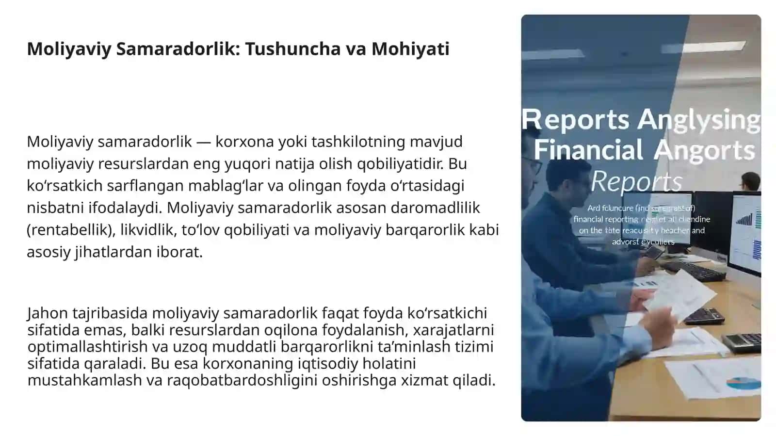 Moliyaviy Samaradorlikni Boshqarish 3