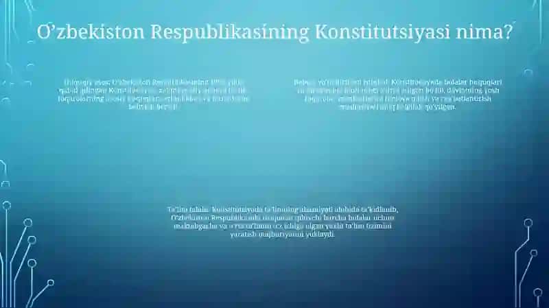 Maktabgacha Yoshdagi Bolalarni OʻZbekiston Respublikasi Konstitutsiyasi Bilan Tanishtirish 3