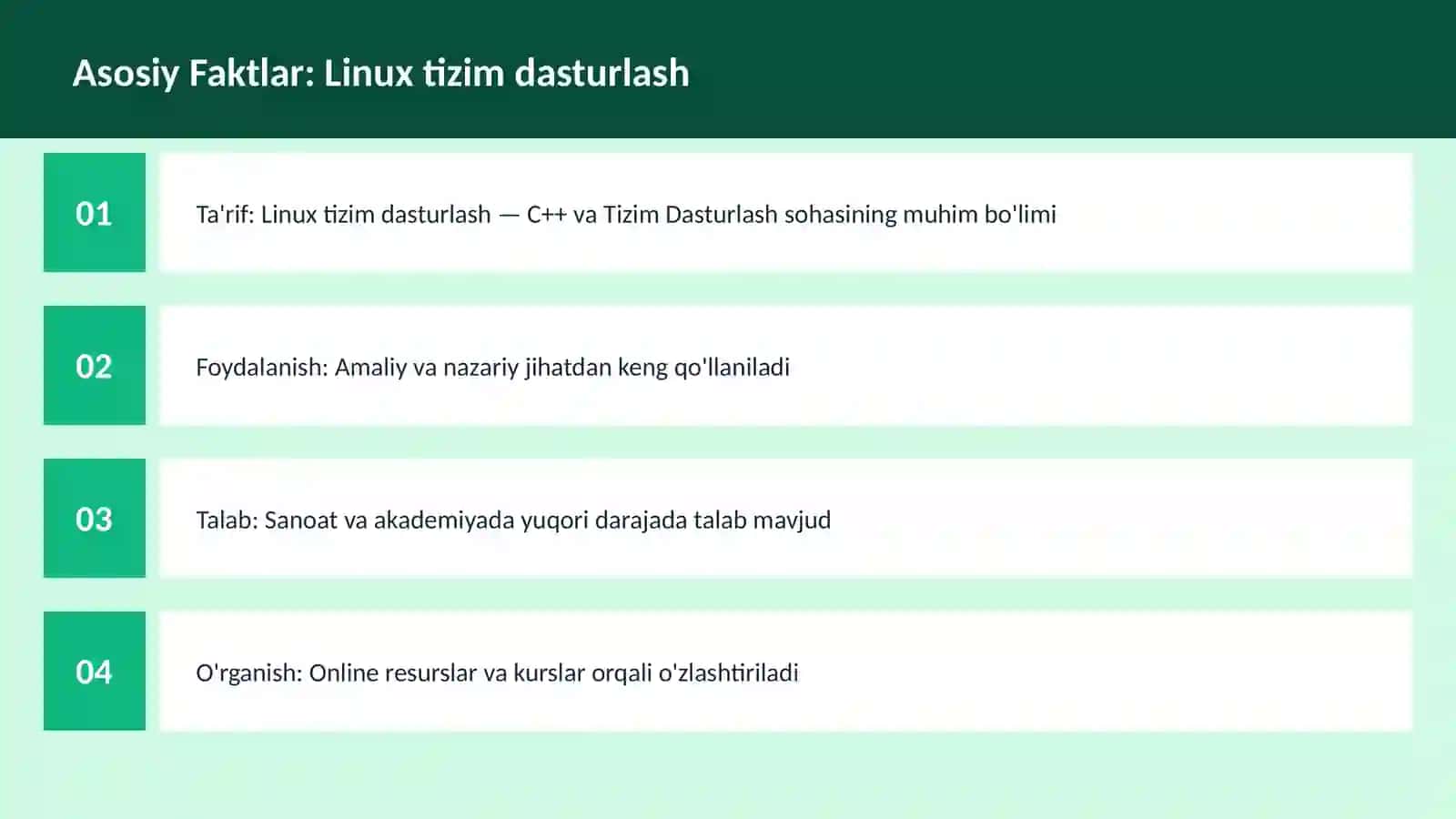 Linux tizim dasturlash 3